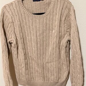 Polo by Ralph Lauren Beige Cable Knit Sweater